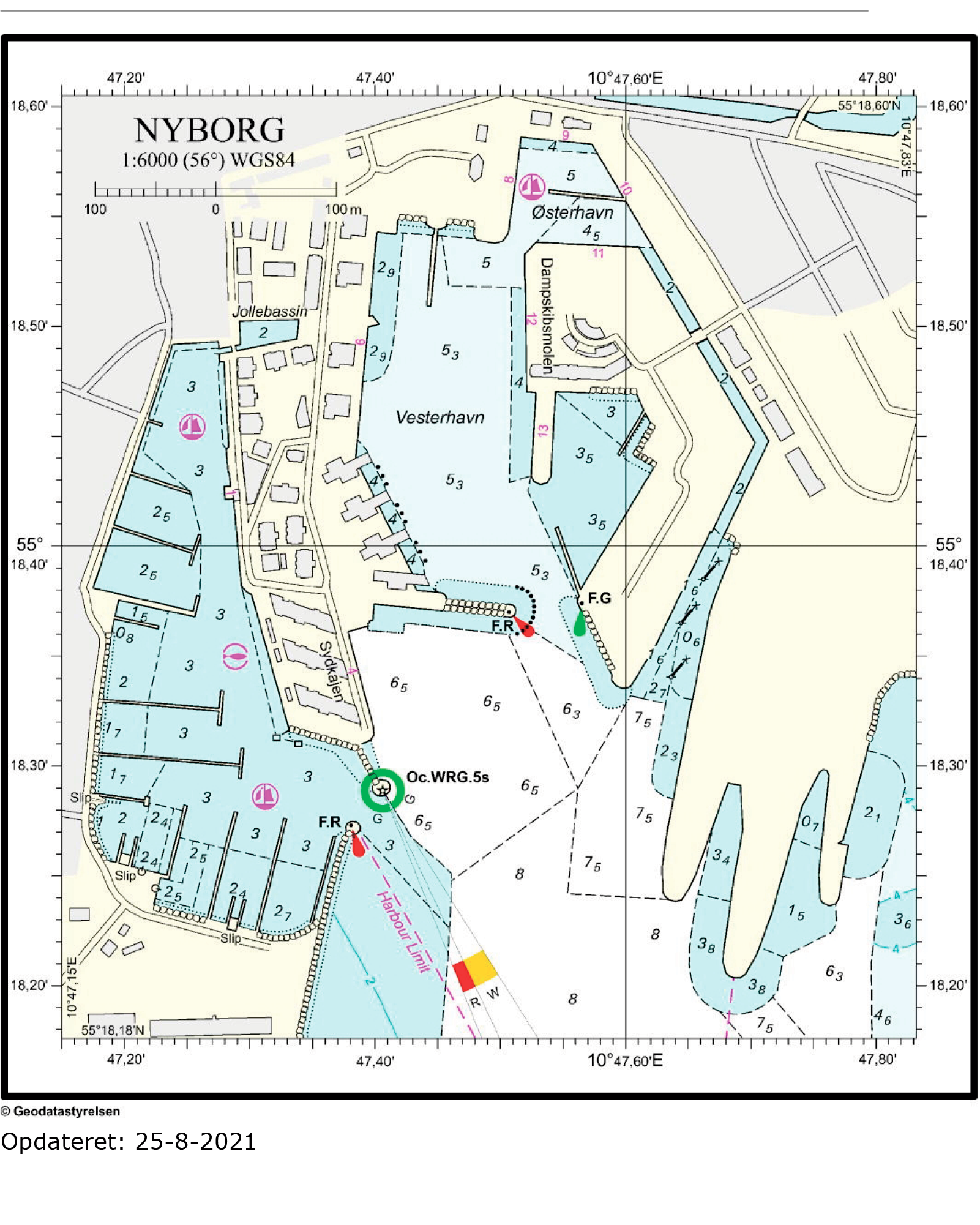 Kort fra Havnelodsen